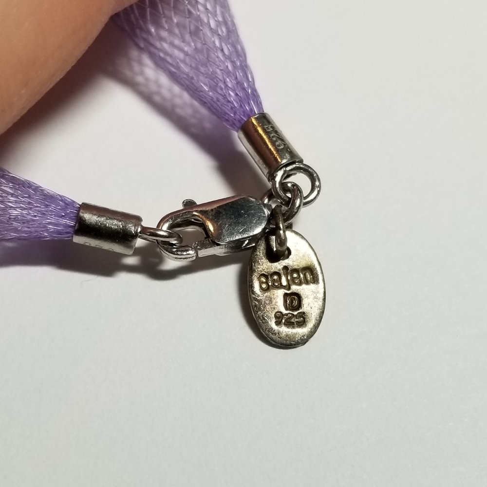 Relisted-Sajen mesh necklace Sterling Silver woven tube lavender purple - Picture 8 of 13